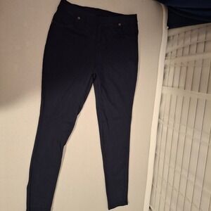 🍂3/$15 Women's Navy‎ Blue Stretch Leggings Jegging Pants Casual Size M Lildy